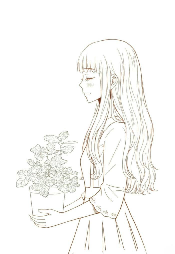 Tổng hợp 40+ hình tranh tô màu anime cute, đơn giản cho bé 22 in tranh anime