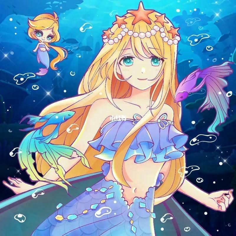 99+ Hình ảnh chibi nàng tiên cá cute, dễ thương nhất 44 nàng tiên cá anime chibi