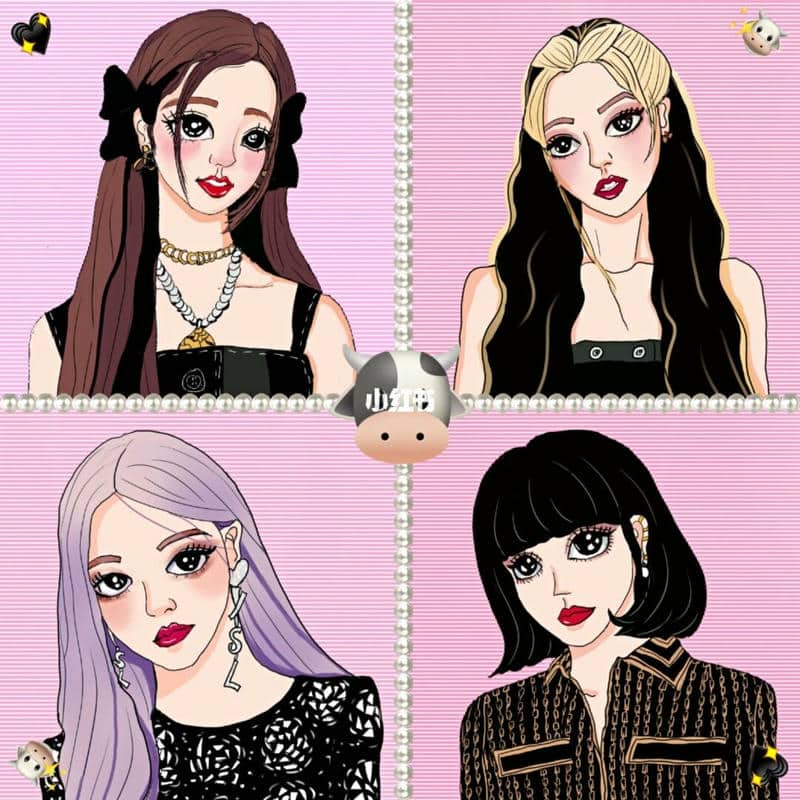 nhóm ảnh 4 người bạn thân anime cute