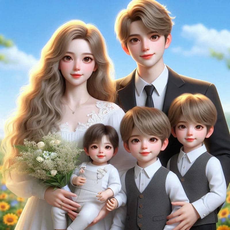 Chia sẻ 99+ hình ảnh chibi gia đình siêu dễ thương 2 phông nền gia đình