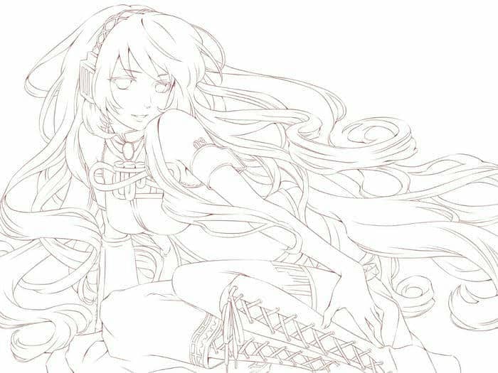 tranh tô màu anime đẹp nhất