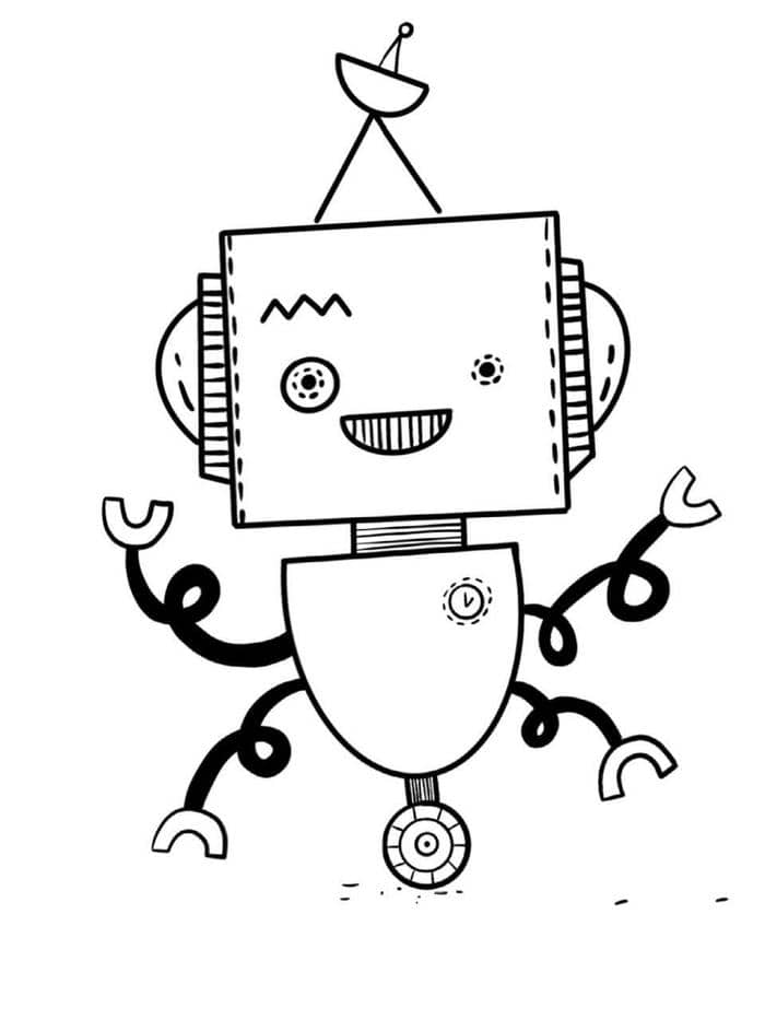 robot tô màu
