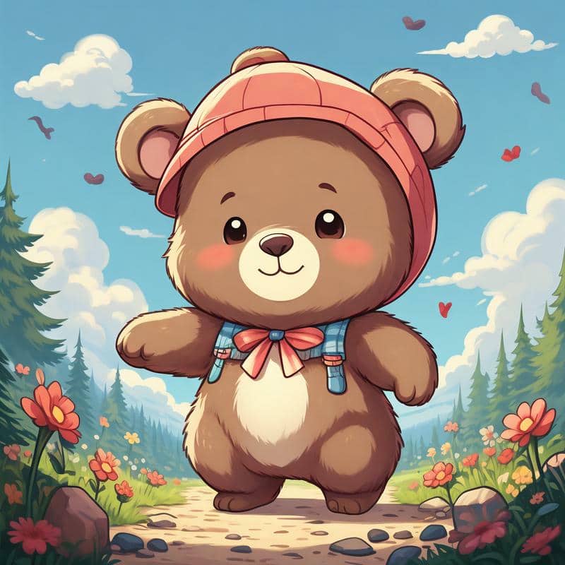 sticker gấu trắng