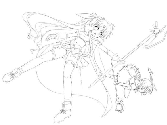 Tổng hợp 40+ hình tranh tô màu anime cute, đơn giản cho bé 27 tô màu anime cute