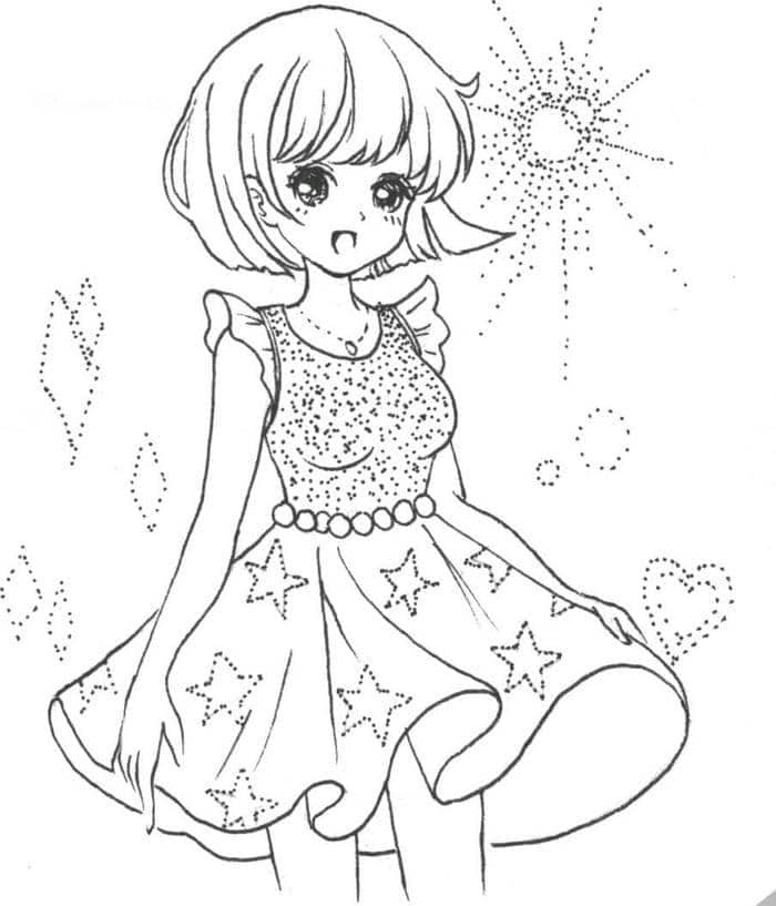 Tổng hợp 40+ hình tranh tô màu anime cute, đơn giản cho bé 28 tô màu anime ngầu