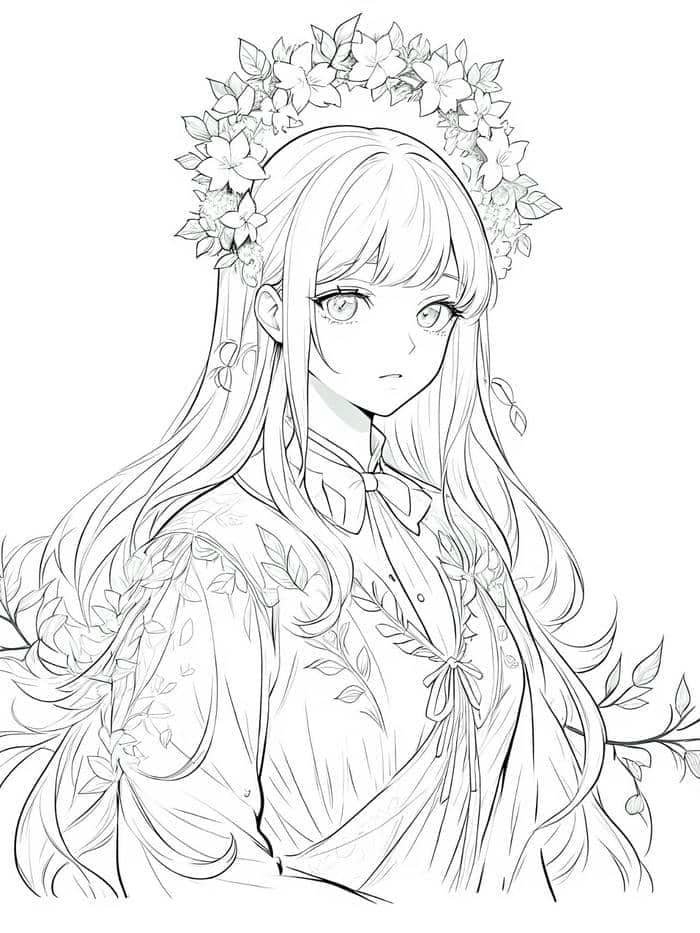 tô màu anime nữ
