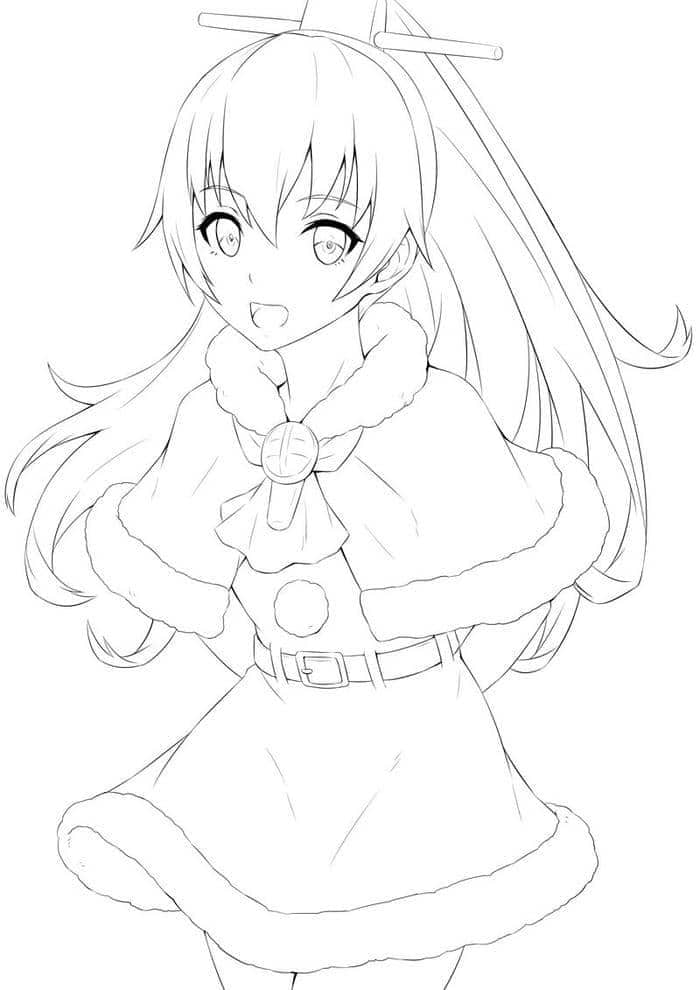 Tổng hợp 40+ hình tranh tô màu anime cute, đơn giản cho bé 29 tô màu anime nữ ngầu
