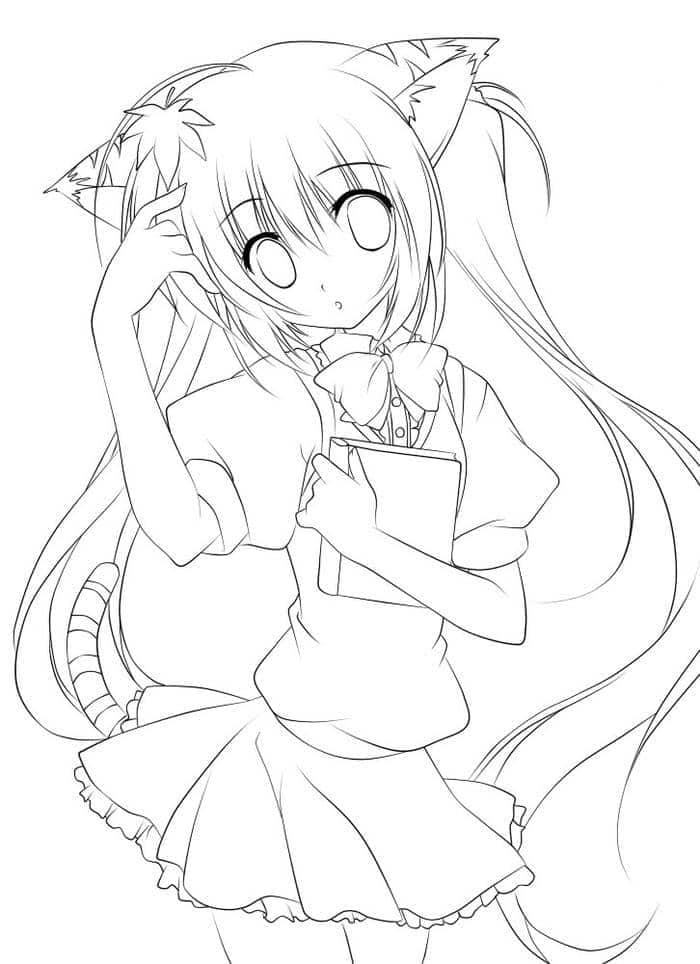 Tổng hợp 40+ hình tranh tô màu anime cute, đơn giản cho bé 31 tô màu hình anime