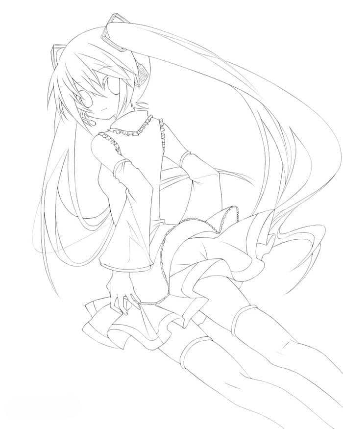 Tổng hợp 40+ hình tranh tô màu anime cute, đơn giản cho bé 33 tô tranh anime