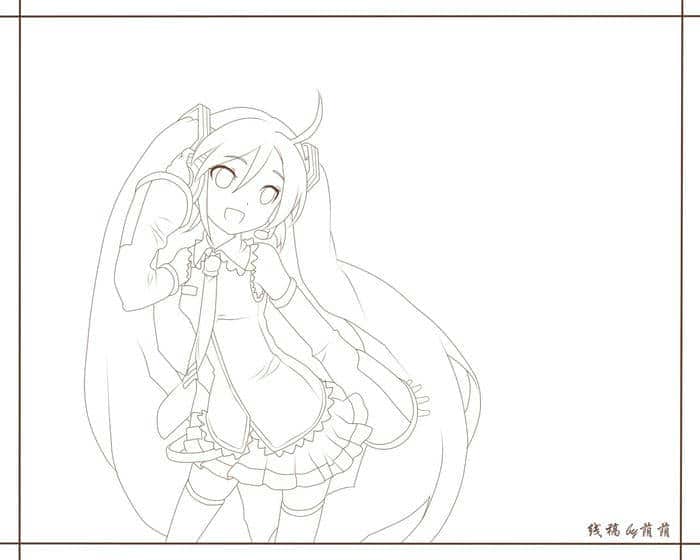 Tổng hợp 40+ hình tranh tô màu anime cute, đơn giản cho bé 34 tranh anime tô màu