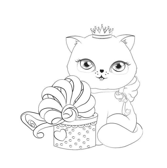 tranh con mèo cute