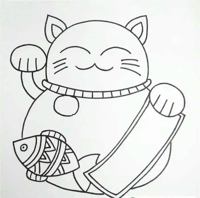 tranh con mèo tô màu
