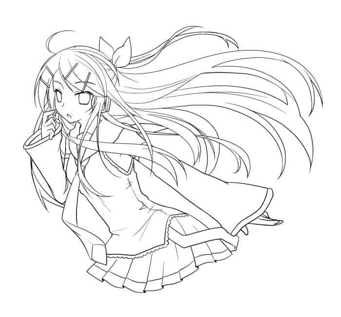 Tổng hợp 40+ hình tranh tô màu anime cute, đơn giản cho bé 35 tranh tô anime