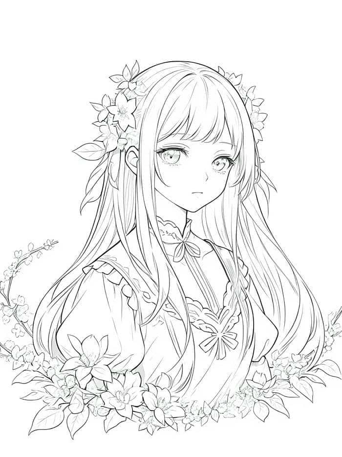 Tổng hợp 40+ hình tranh tô màu anime cute, đơn giản cho bé 41 tranh tô màu anime ngầu