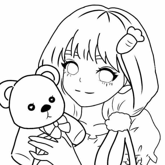 Tổng hợp 40+ hình tranh tô màu anime cute, đơn giản cho bé 20 tranh tô màu anime nữ cute