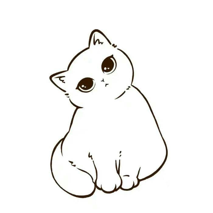 tranh tô màu hình con mèo