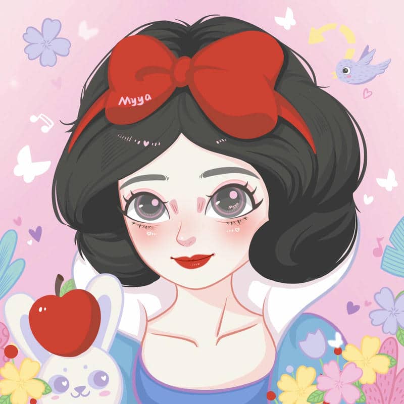 vẽ công chúa dễ thương