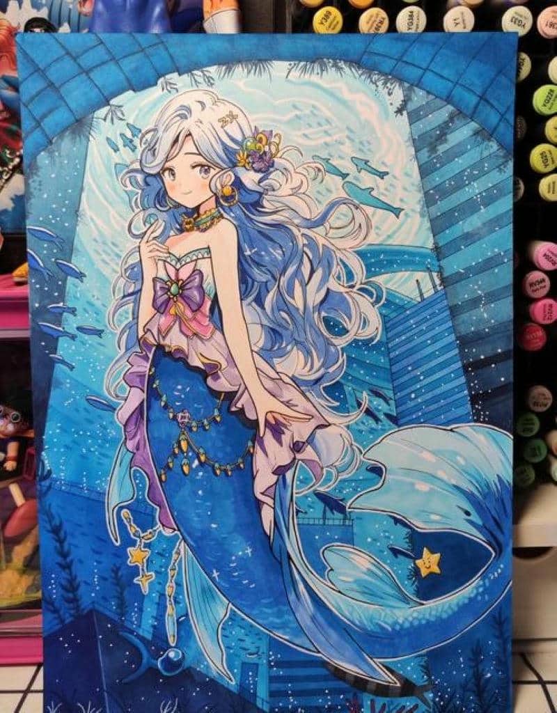 99+ Hình ảnh chibi nàng tiên cá cute, dễ thương nhất 24 vẽ nàng tiên cá đẹp nhất anime