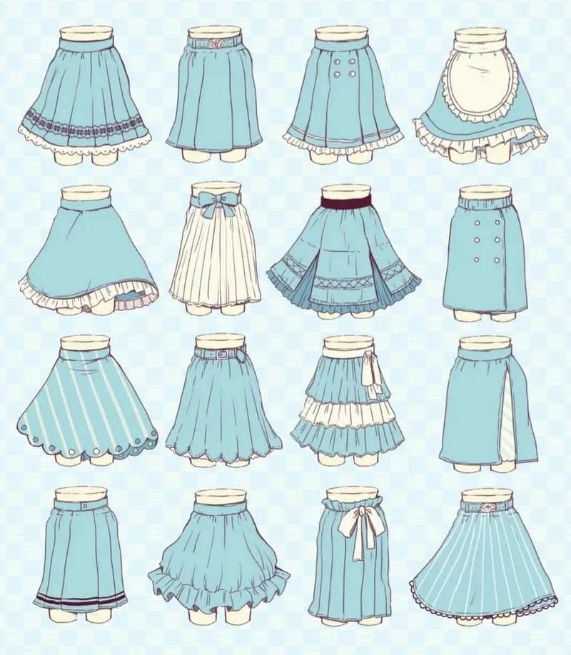 vẽ váy chibi anime